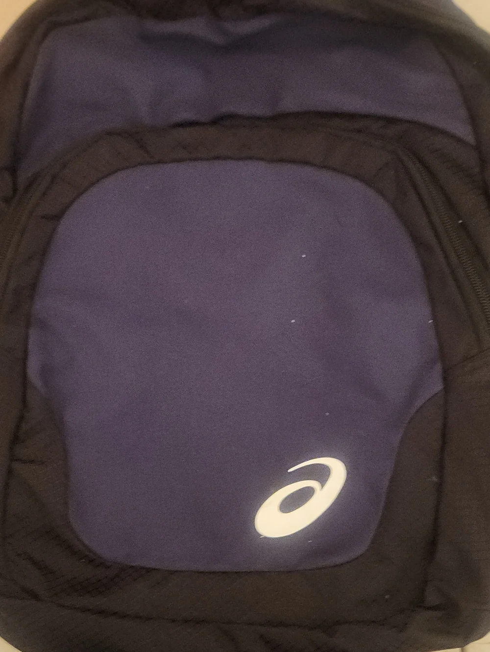 ASICS Navy and Black Athletic Backpack with Logo
